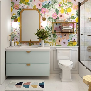 Цветная и яркая ванная комната: как преобразить санузел в Кочках - kochki.mebel54.com | фото