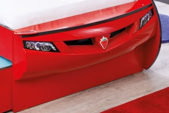 CARBED Кровать-машина Coupe с выдвижной кроватью Red 20.03.1306.00 в Кочках - kochki.mebel54.com | фото