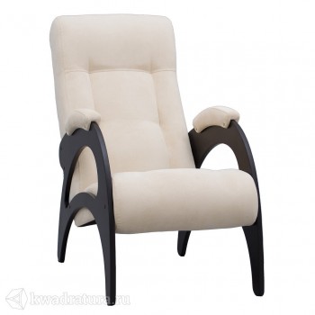 Кресло для отдыха Неаполь Модель 9 без лозы (Венге-эмаль/Ткань Ваниль Verona Vanilla) в Кочках - kochki.mebel54.com | фото