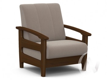 Кресло для отдыха Омега (орех лак/CATANIA COCOA) в Кочках - kochki.mebel54.com | фото
