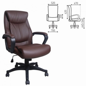 Кресло офисное BRABIX Enter EX-511 (коричневый) в Кочках - kochki.mebel54.com | фото