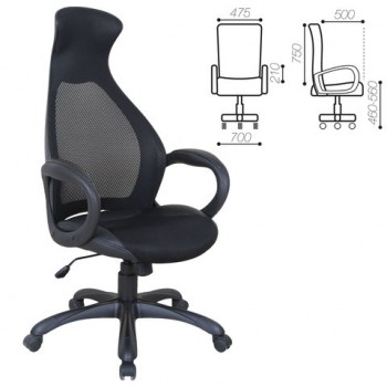 Кресло офисное BRABIX Genesis EX-517 (черное) в Кочках - kochki.mebel54.com | фото