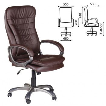 Кресло офисное BRABIX Omega EX-589 (коричневое) в Кочках - kochki.mebel54.com | фото