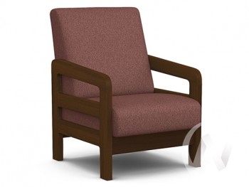 Кресло отдыха Вега-34 (орех лак/UNO BERRY) в Кочках - kochki.mebel54.com | фото
