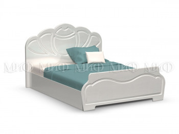 Кровать 1,4м Гармония (Белый/Белый глянец) в Кочках - kochki.mebel54.com | фото