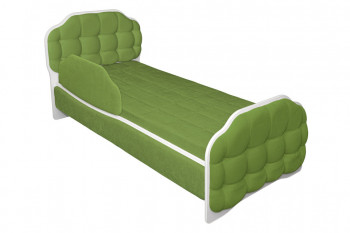 Кровать 160 Атлет 76 Зелёный (мягкий бортик) в Кочках - kochki.mebel54.com | фото