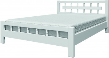 Кровать Натали-5 из массива сосны 1600*2000 Белый античный в Кочках - kochki.mebel54.com | фото