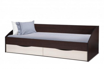 Кровать одинарная "Фея - 3" (симметричная) New (венге / вудлайн кремовый / ДВПО: белый) в Кочках - kochki.mebel54.com | фото