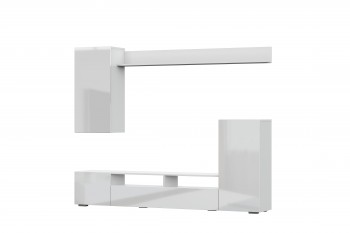 Мебель для гостиной МГС 4 (Белый/Белый глянец) в Кочках - kochki.mebel54.com | фото