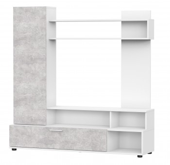 Мебель для гостиной "МГС 9" Белый / Цемент светлый в Кочках - kochki.mebel54.com | фото