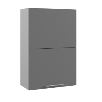 Ройс ПГПМ 600 Шкаф верхний Blum Aventos HF (Графит софт/корпус Серый) в Кочках - kochki.mebel54.com | фото