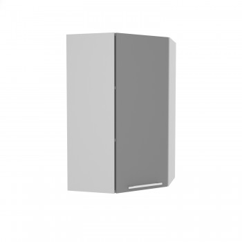 Ройс ВПУ 550 Шкаф верхний угловой высокий (Графит софт/корпус Серый) в Кочках - kochki.mebel54.com | фото