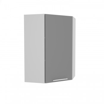 Ройс ВПУ 600 Шкаф верхний угловой высокий (Графит софт/корпус Серый) в Кочках - kochki.mebel54.com | фото