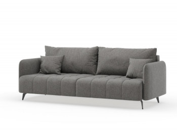 Валериан диван трёхместный прямой Стальной, ткань RICO FLEX 9292 в Кочках - kochki.mebel54.com | фото